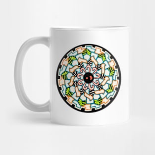 Handmade tricolor mandala art Mug